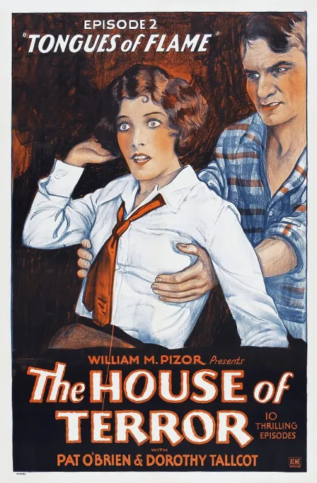 Framed Print : THE HOUSE OF TERROR, US poster art, Dorothy Tallcot, (left); Episode 2: Tongues of Flame, 1928 Framed Print : THE HOUSE OF TERROR, US poster art, Dorothy Tallcot, (left); Episode 2: Tongues of Flame, 1928