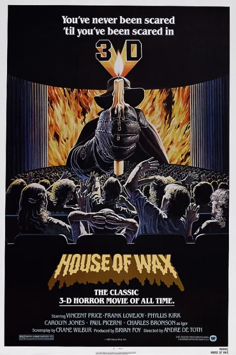 Framed Print : HOUSE OF WAX, reissue poster art, 1953