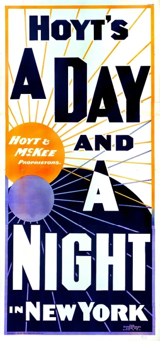 Framed Print : Hoyt's A day and a night in New York, lithograph poster for the play by Charles Hale Hoyt, circa 1898