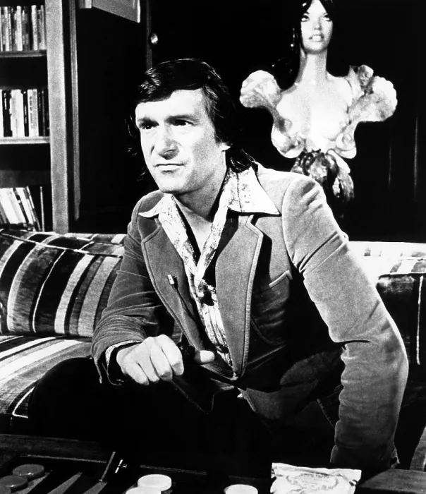 Framed Print : Hugh Hefner, editor-publisher of Playboy Magazine, ca 1975. Courtesy CSU Archives / Everett Collection Framed Print : Hugh Hefner, editor-publisher of Playboy Magazine, ca 1975. Courtesy CSU Archives / Everett Collection