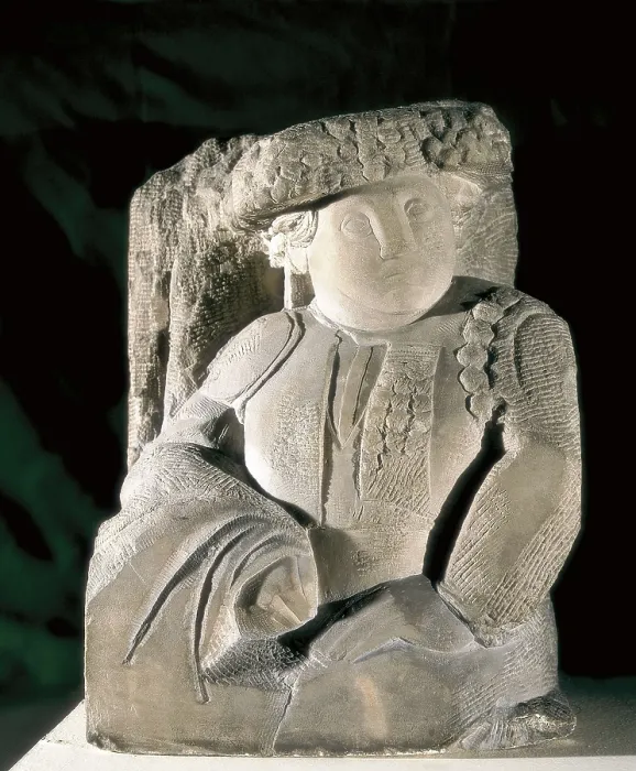 Framed Print : HUGUE, Manolo (1872-1945). Bullfighter. 1st half 20th c. Relief on rock. SPAIN. Barcelona. National Art Museum of Catalonia