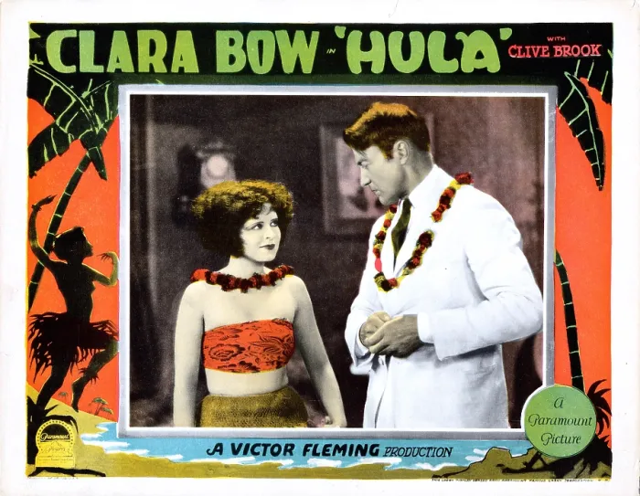 Framed Print : HULA, lobbycard, from left: Clara Bow, Clive Brook, 1927