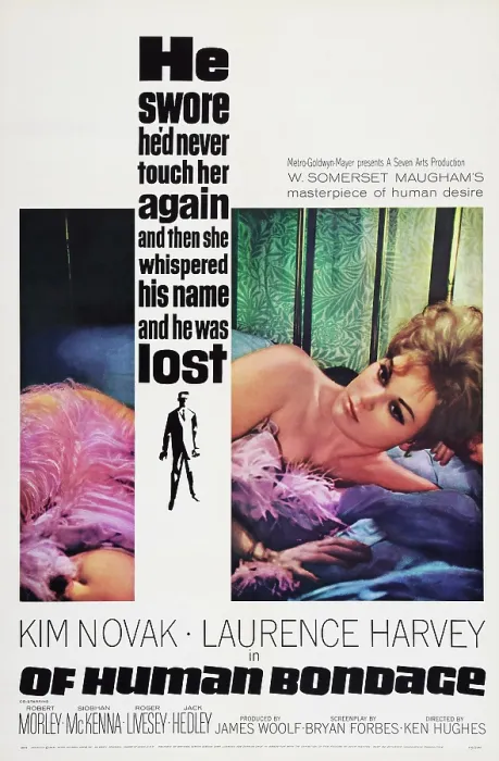 Framed Print : OF HUMAN BONDAGE, US poster art, Kim Novak, 1964 Framed Print : OF HUMAN BONDAGE, US poster art, Kim Novak, 1964