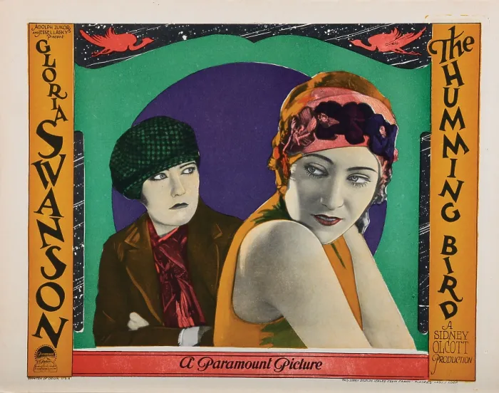 Framed Print : THE HUMMING BIRD, lobbycard, Gloria Swanson, 1924 Framed Print : THE HUMMING BIRD, lobbycard, Gloria Swanson, 1924