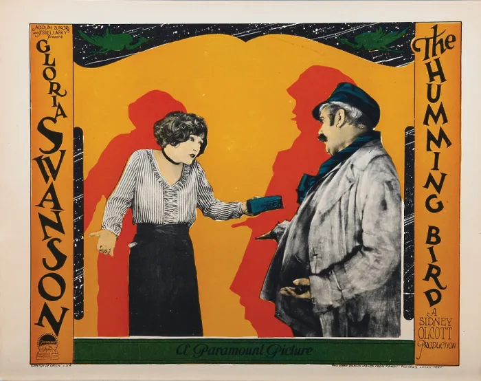 Framed Print : THE HUMMING BIRD, lobbycard, from left, Gloria Swanson, Cesare Gravina, 1924