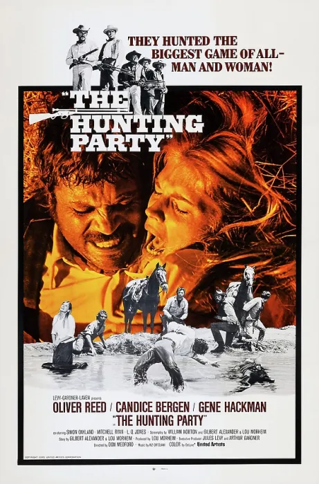 Framed Print : THE HUNTING PARTY, US poster, center from left: Oliver Reed, Candice Bergen, 1971 Framed Print : THE HUNTING PARTY, US poster, center from left: Oliver Reed, Candice Bergen, 1971