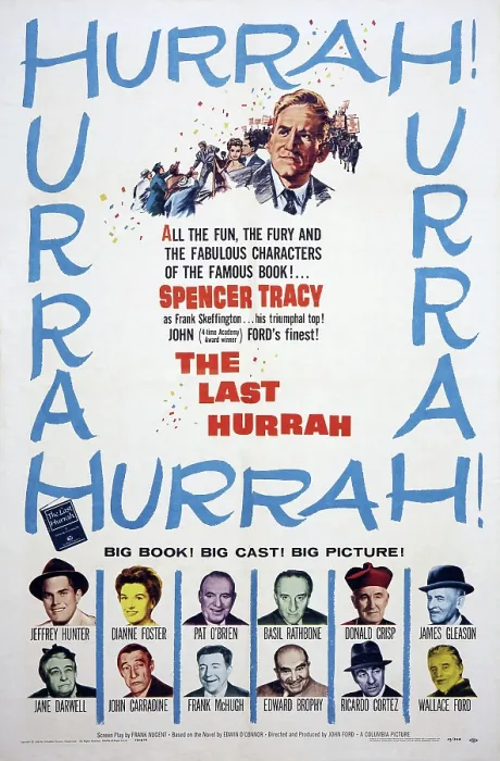 Framed Print : THE LAST HURRAH, top: Spencer Tracy, bottom clockwise l-r: Jeffrey Hunter, Dianne Foster, Pat O'Brien, Basil Rathbone, Donald Crisp, James Gleason, Wallace Ford