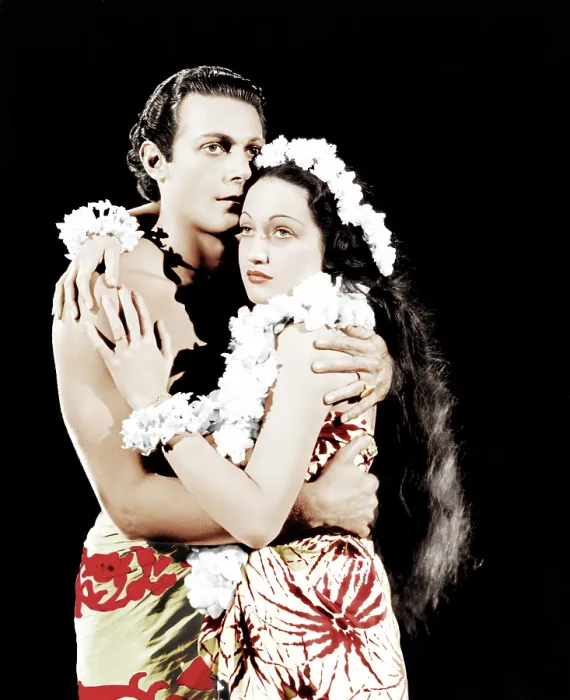 Framed Print : THE HURRICANE, from left: Jon Hall, Dorothy Lamour, 1937