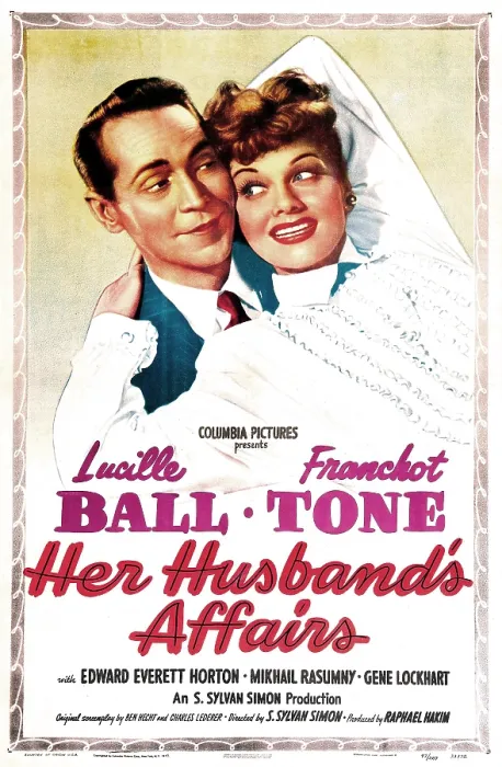 Framed Print : HER HUSBAND'S AFFAIRS, US poster, from left: Franchot Tone, Lucille Ball, 1947 Framed Print : HER HUSBAND'S AFFAIRS, US poster, from left: Franchot Tone, Lucille Ball, 1947