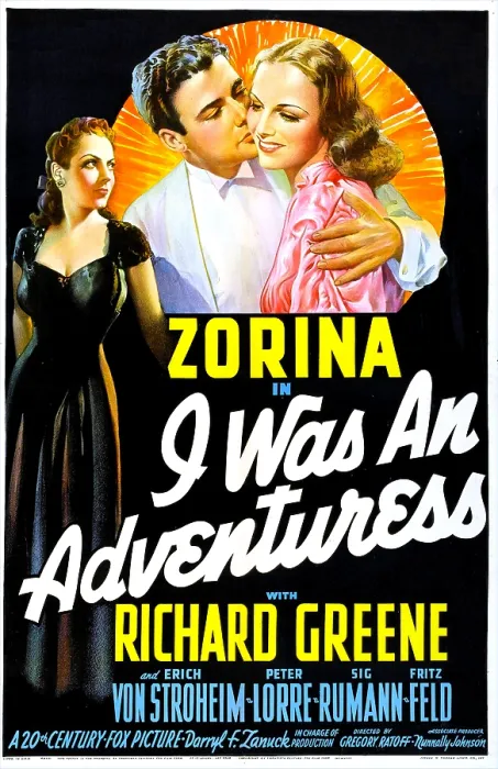 Framed Print : I WAS AN ADVENTURESS, US poster, from left: Vera Zorina, Richard Greene, Vera Zorina, 1940. 20th Century Fox, TM & Copyright / courtesy Everett Collection Framed Print : I WAS AN ADVENTURESS, US poster, from left: Vera Zorina, Richard Greene, Vera Zorina, 1940. 20th Century Fox, TM & Copyright / courtesy Everett Collection