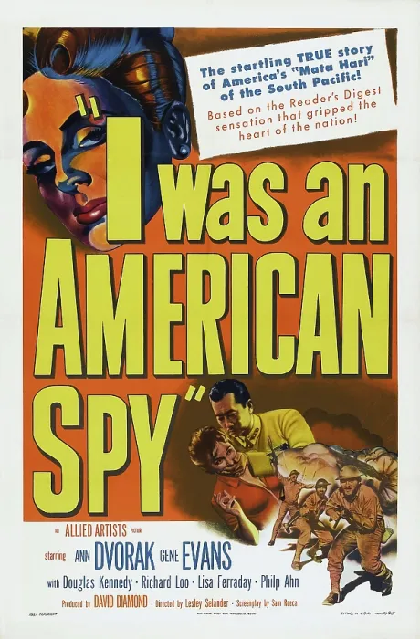 Framed Print : I WAS AN AMERICAN SPY, US poster, Ann Dvorak (top), 1951