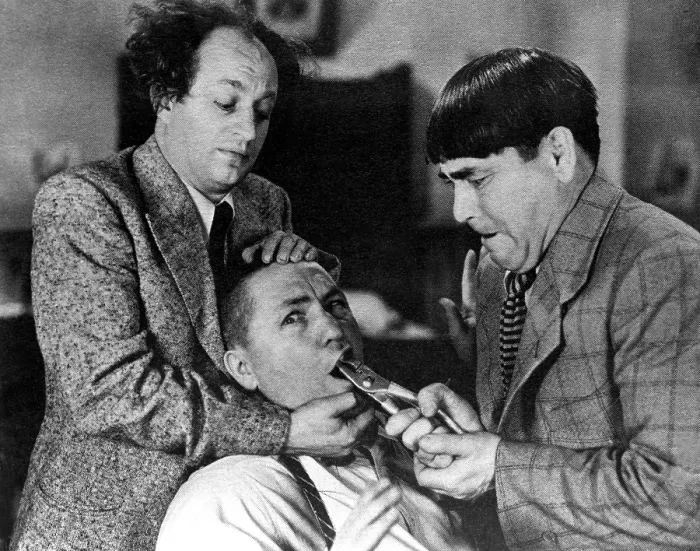 Framed Print : I CAN HARDLY WAIT, Larry Fine, Curly Howard, Moe Howard [The Three Stooges], 1943
