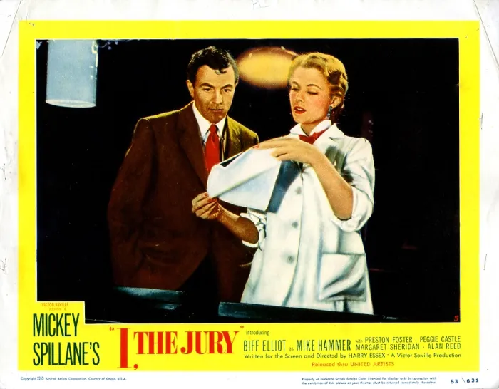 Framed Print : I THE JURY, Biff Elliot, Peggie Castle, 1953 Framed Print : I THE JURY, Biff Elliot, Peggie Castle, 1953