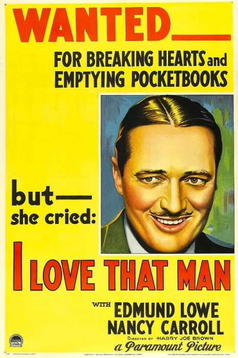 Framed Print : I LOVE THAT MAN, Edmund Lowe, 1933 Framed Print : I LOVE THAT MAN, Edmund Lowe, 1933
