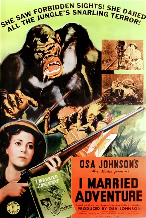 Framed Print : I MARRIED ADVENTURE, bottom left: Osa Johnson, 1940