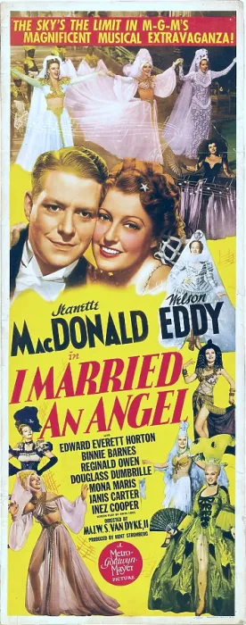 Framed Print : I MARRIED AN ANGEL, center from left: Jeanette MacDonald, Nelson Eddy, 1942