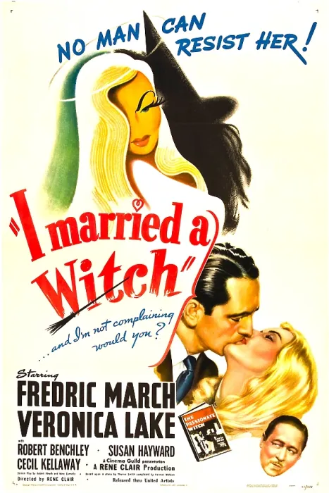 Framed Print : I MARRIED A WITCH, bottom from left: Fredric March, Veronica Lake, Robert Benchley, 1942