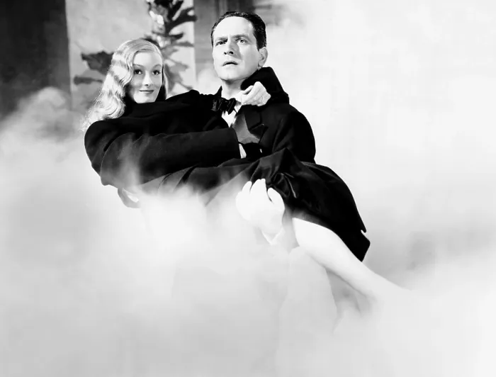 Framed Print : I MARRIED A WITCH, from left, Veronica Lake, Fredric March, 1942