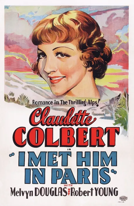 Framed Print : I MET HIM IN PARIS, US poster, Claudette Colbert, 1937