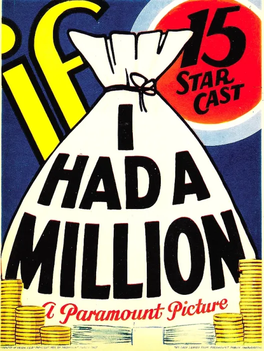Framed Print : IF I HAD A MILLION, midget window card, 1932