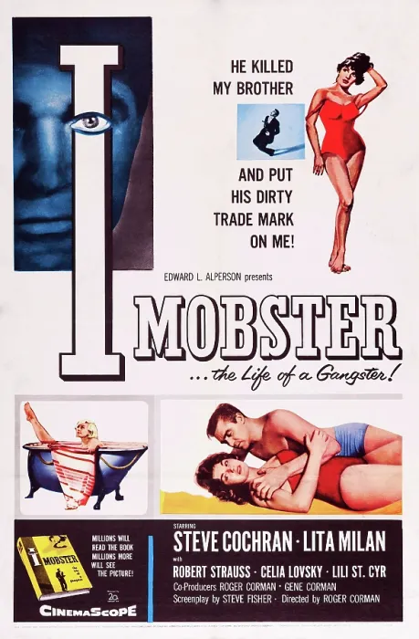 Framed Print : I MOBSTER, US poster art, left inset: Lili St. Cyr; right inset: Lita Milan, Steve Cochran, 1958