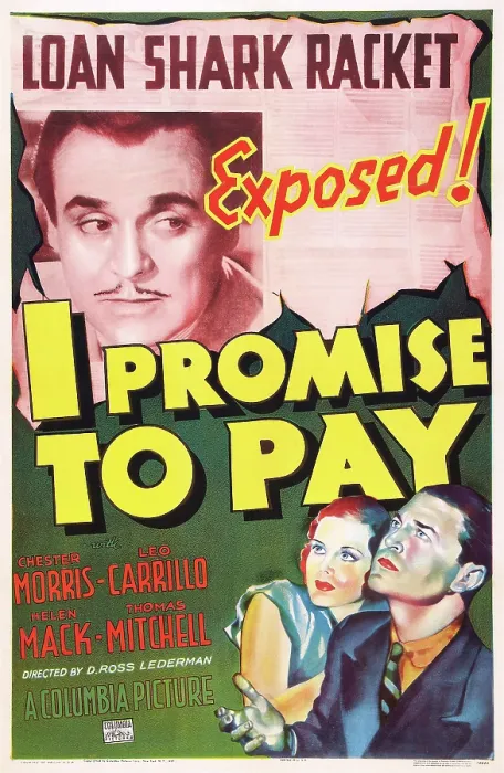Framed Print : I PROMISE TO PAY, US poster art, from left: Leo Carrillo (top), Helen Mack, Chester Morris, 1937