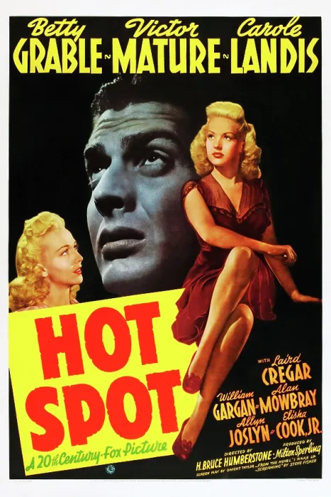 Framed Print : I WAKE UP SCREAMING, (aka HOT SPOT), from left: Carole Landis, Victor Mature, Betty Grable on poster art, 1941, TM and Copyright 20th Century Fox Film Corp