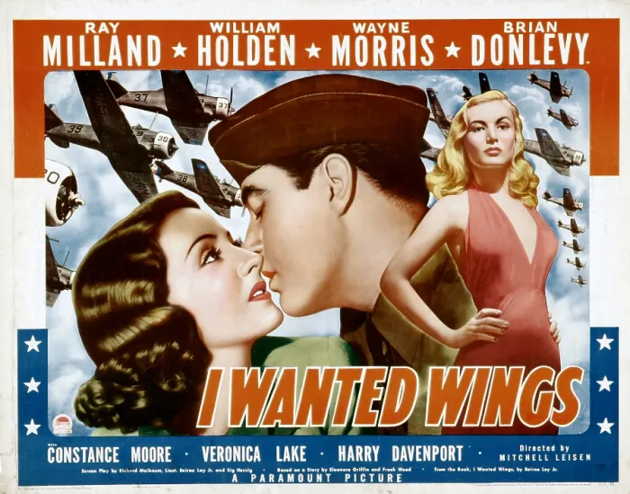 Framed Print : I WANTED WINGS, from left: Constance Moore, Ray Milland, Veronica Lake, 1941