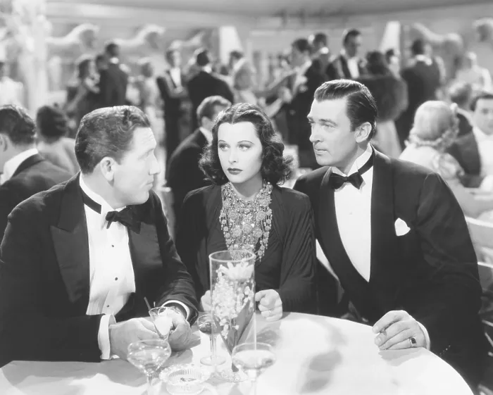 Framed Print : I TAKE THIS WOMAN, from left: Spencer Tracy, Hedy Lamarr, Walter Pidgeon, 1940