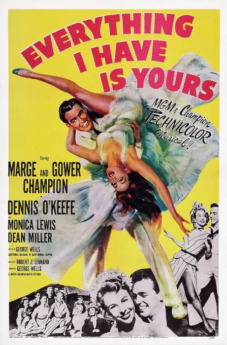Framed Print : EVERYTHING I HAVE IS YOURS, US poster art, Gower Champion, Marge Champion, 1952 Framed Print : EVERYTHING I HAVE IS YOURS, US poster art, Gower Champion, Marge Champion, 1952