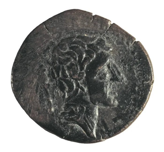 Framed Print : Iberian coin of the city of Saitabi (Jtiva). Coin. SPAIN. Barcelona. Numismatic Cabinet of Catalonia. AISA / Everett Collection**US SALES ONLY**