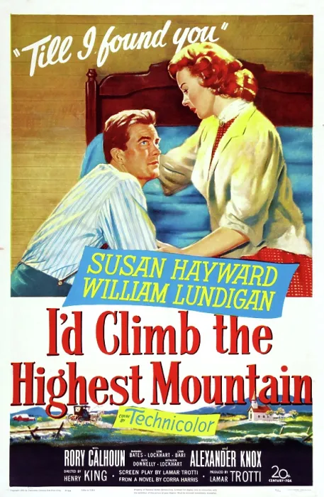 Framed Print : I'D CLIMB THE HIGHEST MOUNTAINS, US poster art, from left: William Lundigan, Susan Hayward, 1951. TM & Copyright 20th Century-Fox Film Corp Framed Print : I'D CLIMB THE HIGHEST MOUNTAINS, US poster art, from left: William Lundigan, Susan Hayward, 1951. TM & Copyright 20th Century-Fox Film Corp