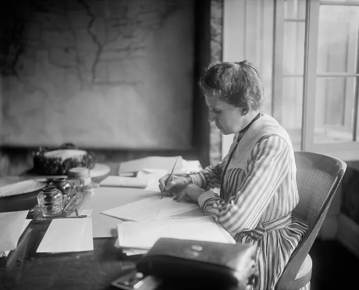 Framed Print : Ida M. Tarbell 1857-1944 was a muckraking journalist for McClure's magazine in the 1900's. Her HISTORY OF THE STANDARD OIL COMPANY was published in 1904. Ca. 1910 Framed Print : Ida M. Tarbell 1857-1944 was a muckraking journalist for McClure's magazine in the 1900's. Her HISTORY OF THE STANDARD OIL COMPANY was published in 1904. Ca. 1910