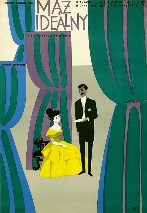 Framed Print : AN IDEAL HUSBAND, (aka MAZ IDEALNY), Polish poster art, from left: Paulette Goddard, Michael Wilding, 1947 Framed Print : AN IDEAL HUSBAND, (aka MAZ IDEALNY), Polish poster art, from left: Paulette Goddard, Michael Wilding, 1947