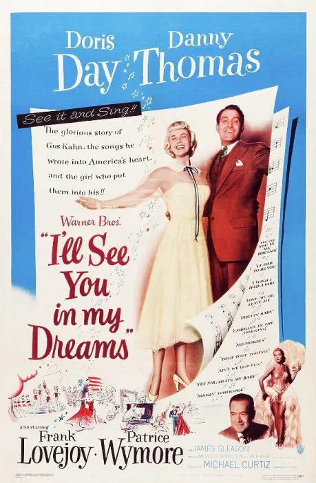Framed Print : I'LL SEE YOU IN MY DREAMS, US poster art, top from left: Doris Day, Danny Thomas, 1951 Framed Print : I'LL SEE YOU IN MY DREAMS, US poster art, top from left: Doris Day, Danny Thomas, 1951