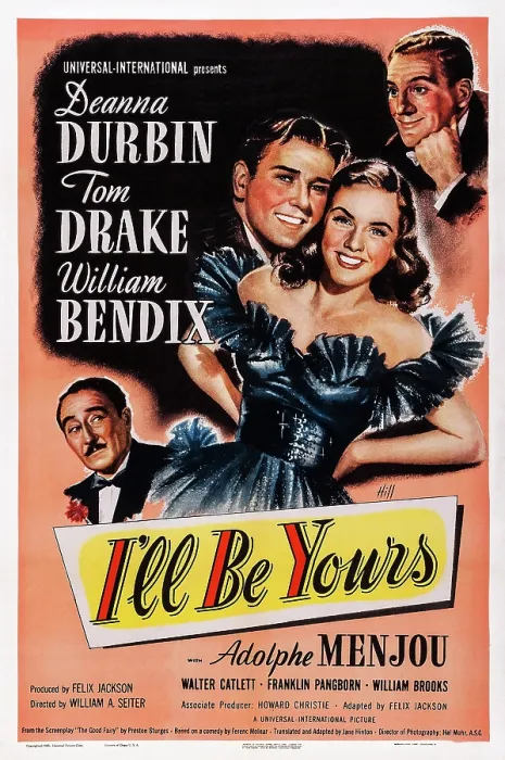 Framed Print : I'LL BE YOURS, US poster, center from left: Tom Drake, Deanna Durbin, top right: William Bendix, bottom left: Adolphe Menjou, 1947 Framed Print : I'LL BE YOURS, US poster, center from left: Tom Drake, Deanna Durbin, top right: William Bendix, bottom left: Adolphe Menjou, 1947