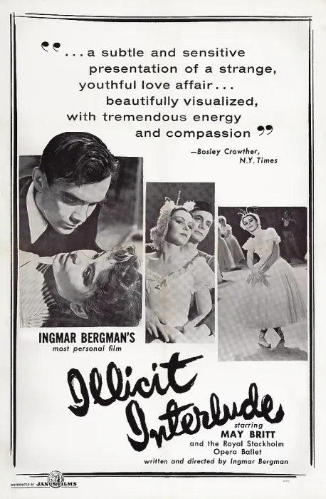 Framed Print : ILLICIT INTERLUDE, (aka SUMMER INTERLUDE, aka SOMMARLEK), US poster art, Alf Kjellin, Maj-Britt Nilsson, 1951