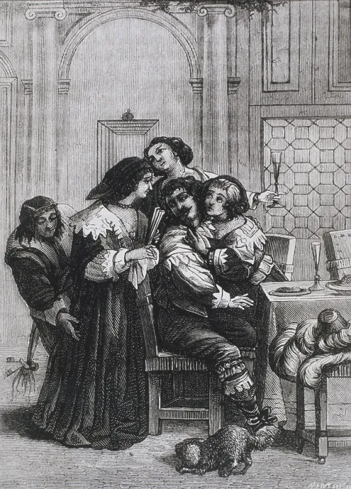 Framed Print : Illustration of a brothel during 17th c. Engraving. - Iberfoto / Everett Collection (320822)**US SALES ONLY** Framed Print : Illustration of a brothel during 17th c. Engraving. - Iberfoto / Everett Collection (320822)**US SALES ONLY**