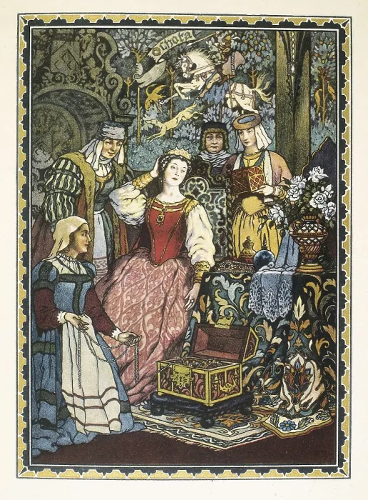 Framed Print : Illustration of an edition of Pushkin's drama 'Boris Godunov' illustrated by Boris Zworykine and published in Paris in 1927. Depiction of Marina. Engraving. SPAIN