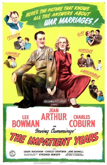 Framed Print : THE IMPATIENT YEARS, US poster, center from left: Lee Bowman, Jean Arthur, Charles Coburn (top left), 1944 Framed Print : THE IMPATIENT YEARS, US poster, center from left: Lee Bowman, Jean Arthur, Charles Coburn (top left), 1944