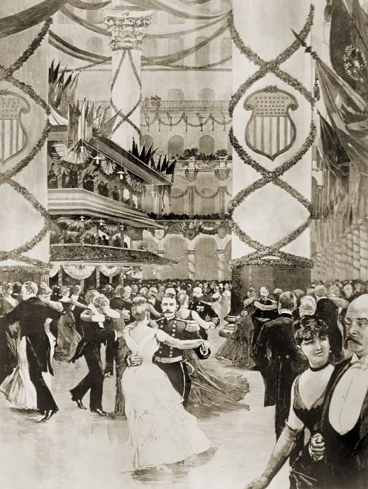 Framed Print : Inaugural ball in the Pension Building during the inauguration of Benjamin Harrison, March 4, 1889 (BSLOC_2016_14_143)