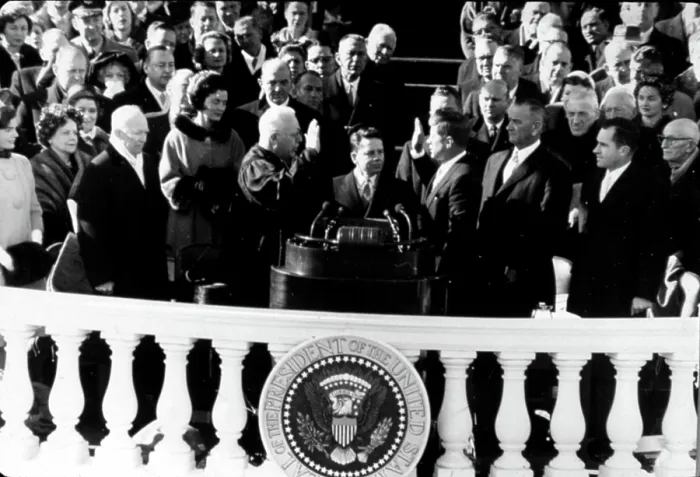 Framed Print : The inauguration of John F. Kennedy as president, 1961. Courtesy: CSU Archives  /  Everett Collection