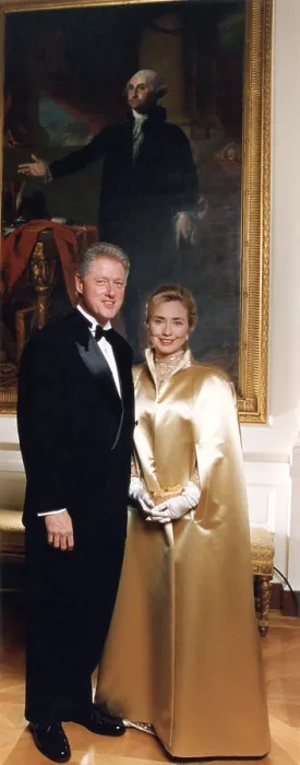 Framed Print : Inauguration of President Bill Clinton, 1997. President Bill Clinton and First Lady Hillary Clinton are dressed for the inaugural balls Framed Print : Inauguration of President Bill Clinton, 1997. President Bill Clinton and First Lady Hillary Clinton are dressed for the inaugural balls