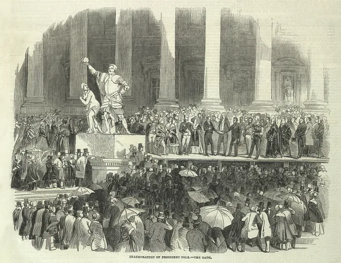 Framed Print : Inauguration of President James Polk. March 4 1845 Framed Print : Inauguration of President James Polk. March 4 1845