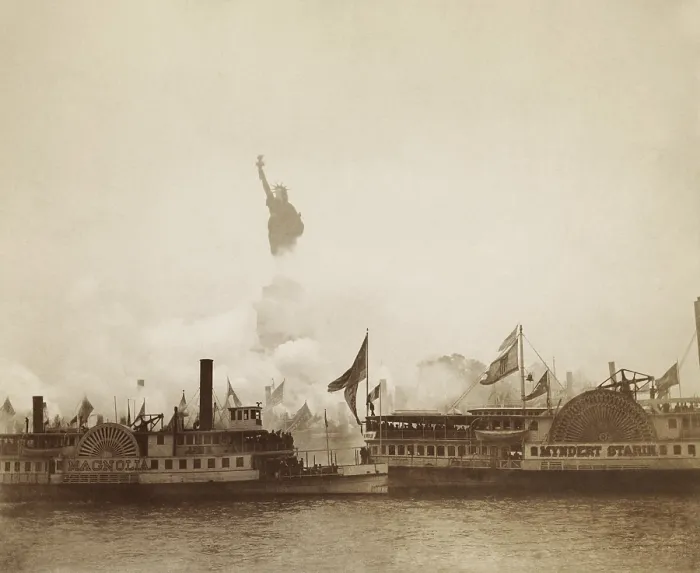 Framed Print : Inauguration of the Statue of Liberty in New York Harbor, Oct. 28, 1886 Framed Print : Inauguration of the Statue of Liberty in New York Harbor, Oct. 28, 1886