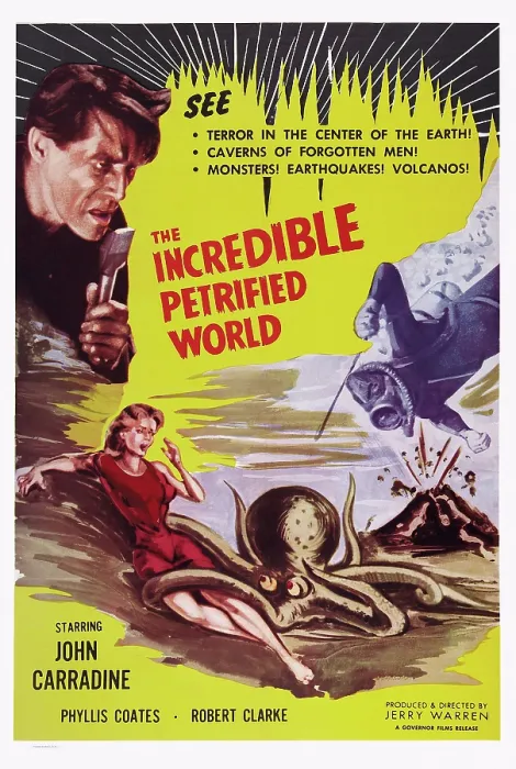 Framed Print : THE INCREDIBLE PETRIFIED WORLD, poster, 1957 Framed Print : THE INCREDIBLE PETRIFIED WORLD, poster, 1957
