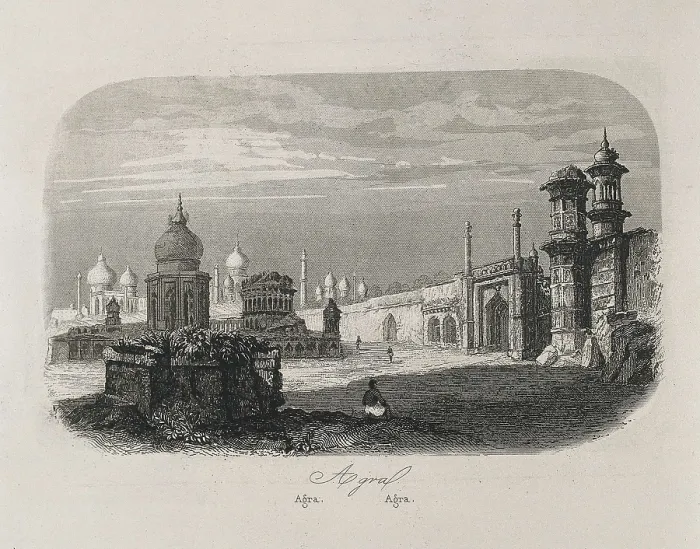 Framed Print : India (1863). Agra. Picture of the 'Historia General de las Misiones' (General History of Missions). Etching. AISA / Everett Collection**US SALES ONLY** Framed Print : India (1863). Agra. Picture of the 'Historia General de las Misiones' (General History of Missions). Etching. AISA / Everett Collection**US SALES ONLY**