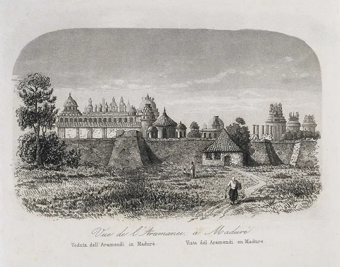 Framed Print : India (1863). Madurai. Picture of the 'Historia General de las Misiones' (General History of Missions). Etching. AISA / Everett Collection**US SALES ONLY**