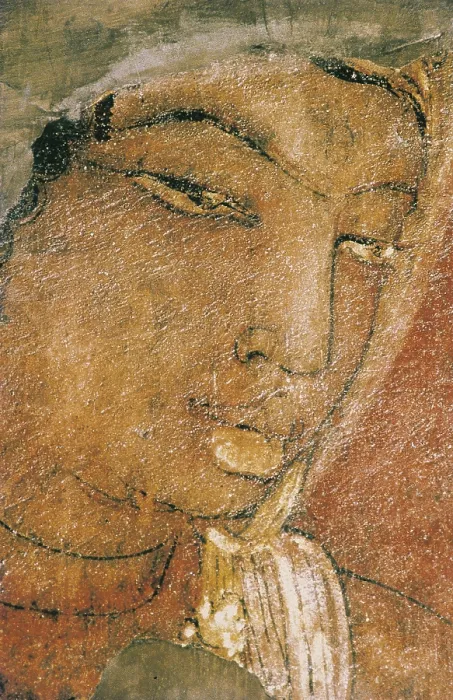 Framed Print : INDIA. Ajanta. Ajanta Caves. Detail with a feminine face. Wall painting inside the cave n. 17 (5th-6th c.). Hindu art. Gupta period. Painting Framed Print : INDIA. Ajanta. Ajanta Caves. Detail with a feminine face. Wall painting inside the cave n. 17 (5th-6th c.). Hindu art. Gupta period. Painting