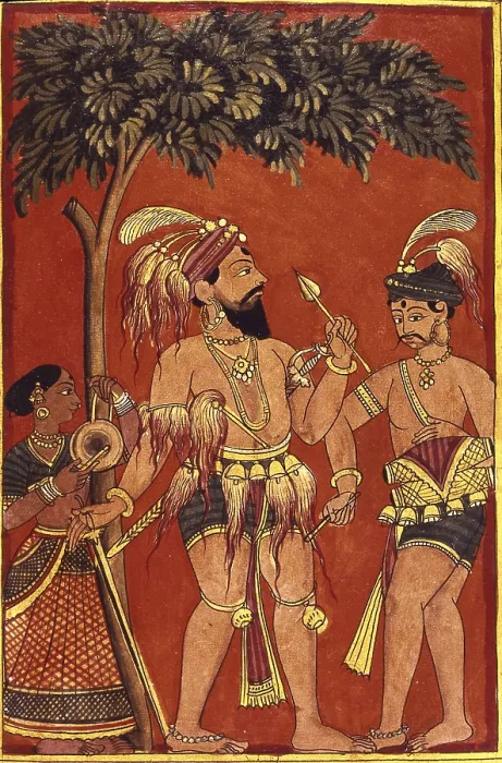 Framed Print : Two Indian warriors. Hindu art. Miniature Painting. - Iberfoto / Everett Collection (261745)**US SALES ONLY** Framed Print : Two Indian warriors. Hindu art. Miniature Painting. - Iberfoto / Everett Collection (261745)**US SALES ONLY**
